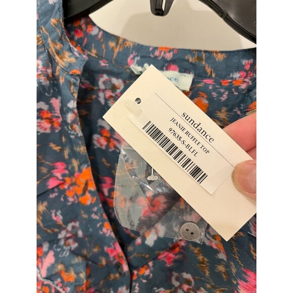 NWT Sundance Jeanie Ruffle Tunic Top Button Down Floral Print Ruffle SMALL - Picture 5 of 8